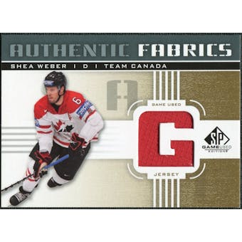 2011/12 Upper Deck SP Game Used Authentic Fabrics Gold #AFSW2 Shea Weber G C