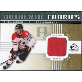2011/12 Upper Deck SP Game Used Authentic Fabrics Gold #AFSW4 Shea Weber O C