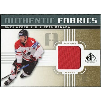 2011/12 Upper Deck SP Game Used Authentic Fabrics Gold #AFSW1 Shea Weber D C