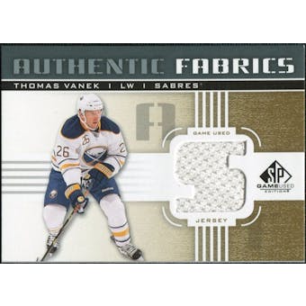 2011/12 Upper Deck SP Game Used Authentic Fabrics Gold #AFTV4 Thomas Vanek S C