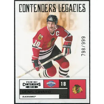 2011/12 Panini Contenders #152 Denis Savard CC /999