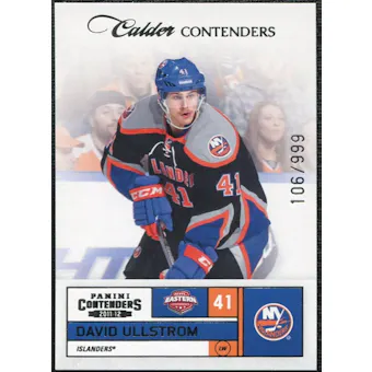 2011/12 Panini Contenders #185 David Ullstrom RC /999