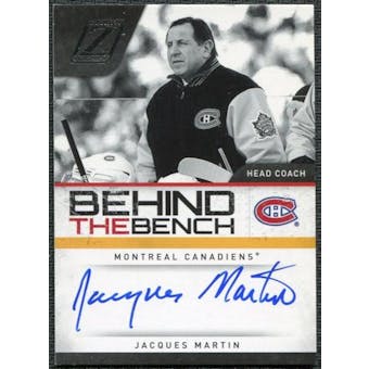 2010/11 Zenith Behind The Bench Autographs #10 Jacques Martin Autograph /199