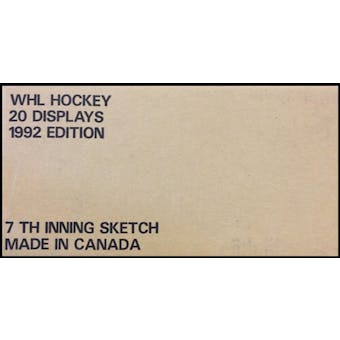 1991/92 7th Inning Sketch WHL Tomorrows Stars Today Hockey Hobby 20 Box Case