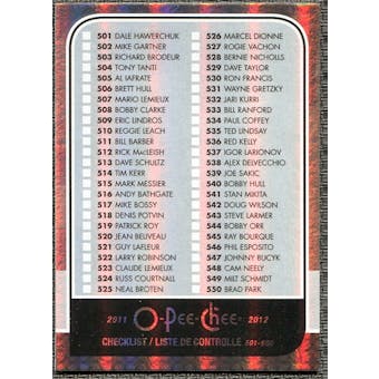 2011/12 Upper Deck O-Pee-Chee Rainbow #600 Checklist