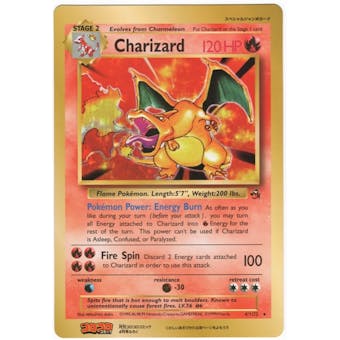 Pokemon Promo Single Charizard 8x6 Oversized Card #4/102