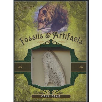 2011/12 Parkhurst Champions Fossils & Artifacts #FACBJ Cave Bear Jaw