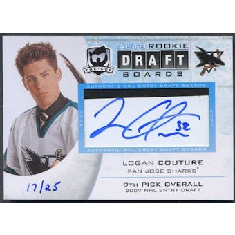 2009/10 The Cup #DBLC Logan Couture Draft Boards Rookie Auto #17/25