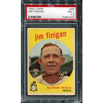 1959 Topps Baseball #47 Jim Finigan PSA 7.5 (NM+) *1874