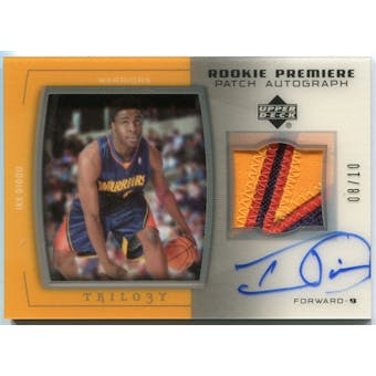 2005/06 Upper Deck Trilogy Rookie Premiere Patches Autographs #ID Ike Diogu 8/10