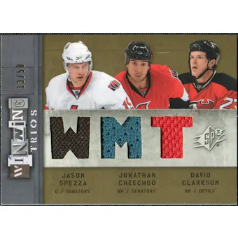 2009/10 Upper Deck SPx Winning Trios #WTBEL David Clarkson Jonathan Cheechoo Jason Spezza 13/50