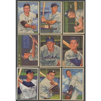 1952 Bowman Baseball Starter Set (83 Different) EX