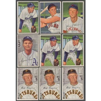 1952 Bowman Baseball Lot of 49 Cards (16 Different) EX