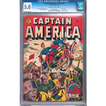 Captain America Comics #27 CGC 5.0 (OW-W) *1041794001*