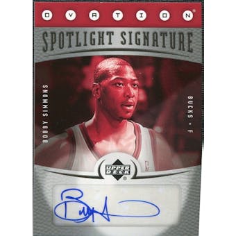 2006/07 Upper Deck Ovation Spotlight Signature #BS Bobby Simmons Autograph