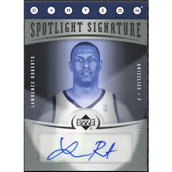 2006/07 Upper Deck Ovation Spotlight Signature #LR Lawrence Roberts Autograph