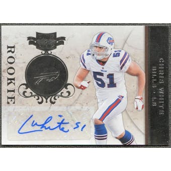 2011 Panini Plates and Patches Signatures Silver #194 Chris White Autograph /50