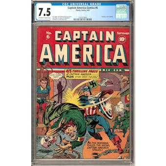 Captain America Comics #6 CGC 7.5 (OW-W) *1561679003*