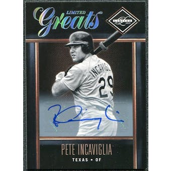 2011 Panini Limited Greats Signatures #28 Pete Incaviglia Autograph /399