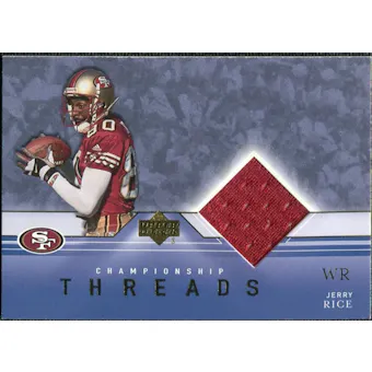 2001 Upper Deck Championship Threads #CTJR Jerry Rice