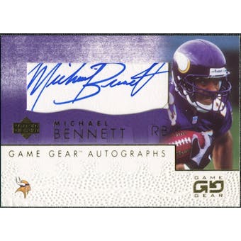 2001 Upper Deck UD Game Gear Autographs #MBGS Michael Bennett Autograph