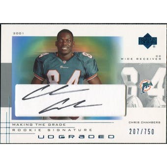 2001 Upper Deck UD Graded Rookie Autographs #65 Chris Chambers Autograph /750