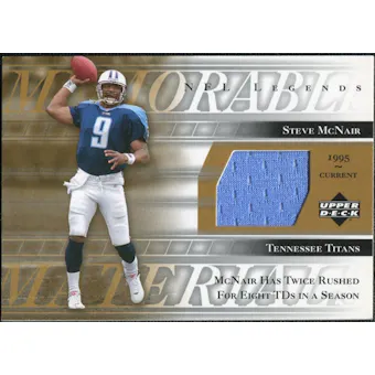 2001 Upper Deck Legends Memorable Materials #MMSM Steve McNair