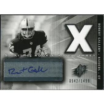 2004 Upper Deck SPx #195 Robert Gallery Jersey Autograph /1499