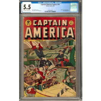 Captain America Comics #45 CGC 5.5 (OW-W) *1566326001*