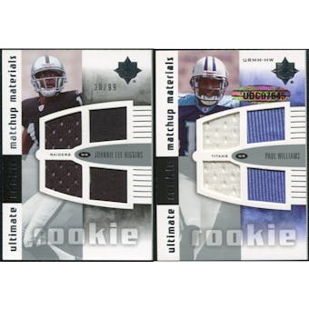 2007 Upper Deck Ultimate Collection Rookie Materials Matchup #HW Johnnie Lee Higgins/Paul Williams /99