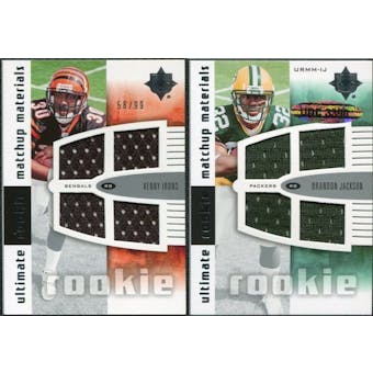 2007 Upper Deck Ultimate Collection Rookie Materials Matchup #IJ Kenny Irons/Brandon Jackson /99