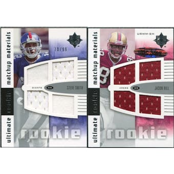 2007 Upper Deck Ultimate Collection Rookie Materials Matchup #SH Steve Smith USC/Jason Hill /99