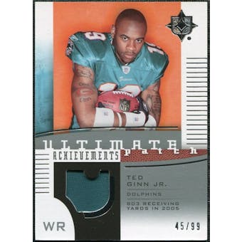2007 Upper Deck Ultimate Collection Achievement Patches #UAPGI Ted Ginn Jr. /99