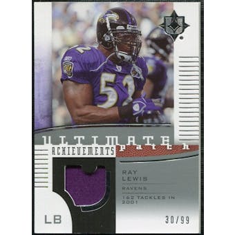2007 Upper Deck Ultimate Collection Achievement Patches #UAPRL Ray Lewis /99