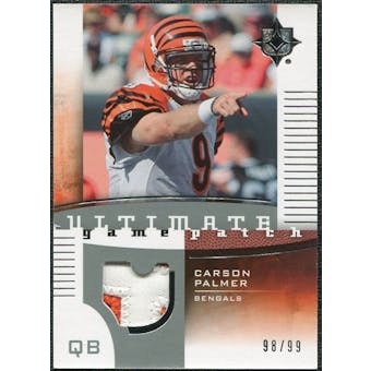 2007 Upper Deck Ultimate Collection Game Patches #UGPPA Carson Palmer /99
