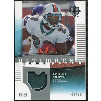 2007 Upper Deck Ultimate Collection Game Patches #UGPRB Ronnie Brown /99