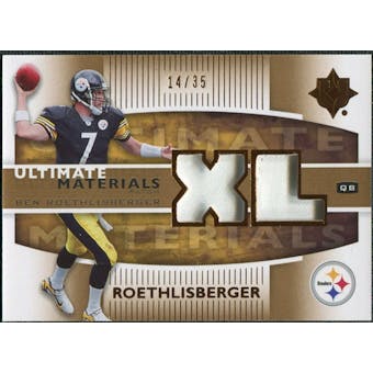 2007 Upper Deck Ultimate Collection Materials Patches #UMBR Ben Roethlisberger /35