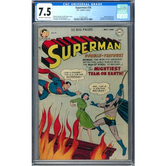 Superman #76 CGC 7.5 (OW-W) *1570014002*