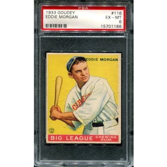 1933 Goudey Baseball #116 Eddie Morgan PSA 6 (EX-MT) *1186