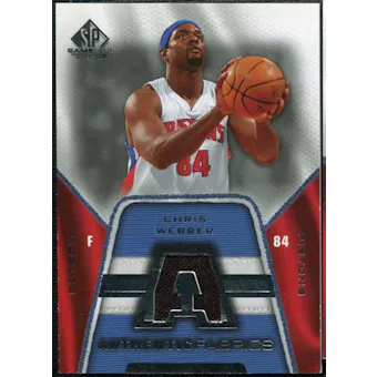 2007/08 Upper Deck SP Game Used Authentic Fabrics #AFCW Chris Webber