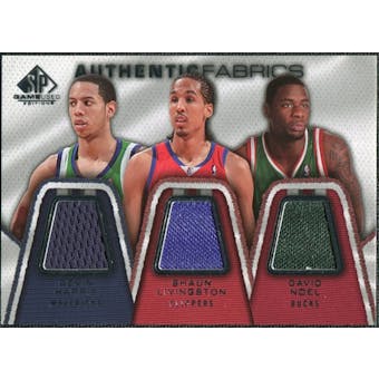 2007/08 Upper Deck SP Game Used Authentic Fabrics Triple #HLN Devin Harris/Shaun Livingston/David Noel /50