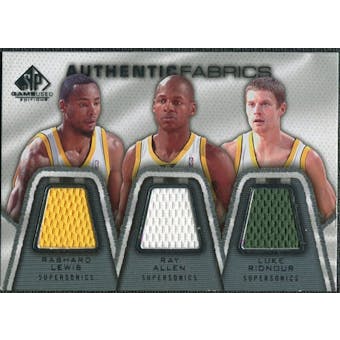 2007/08 Upper Deck SP Game Used Authentic Fabrics Triple #LAR Rashard Lewis/Ray Allen/Luke Ridnour /50