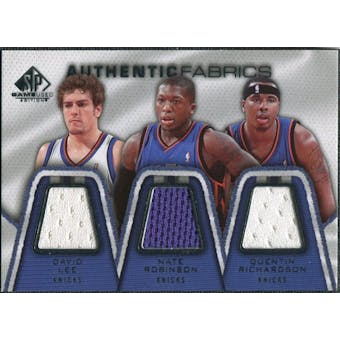 2007/08 Upper Deck SP Game Used Authentic Fabrics Triple #LRR David Lee/Nate Robinson/Quentin Richardson /50