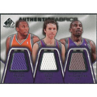 2007/08 Upper Deck SP Game Used Authentic Fabrics Triple #MNS Shawn Marion/Steve Nash/Amare Stoudemire /50