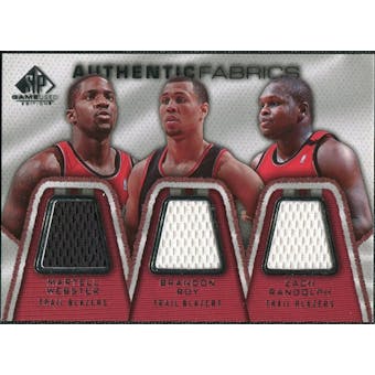 2007/08 Upper Deck SP Game Used Authentic Fabrics Triple #WRR Martell Webster/Brandon Roy/Zach Randolph /50