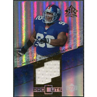 2004 Upper Deck Reflections Pro Cuts Jerseys Gold #PCMS Michael Strahan