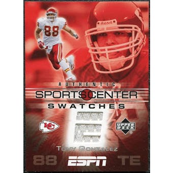 2005 Upper Deck ESPN Sports Center Swatches #TY Tony Gonzalez