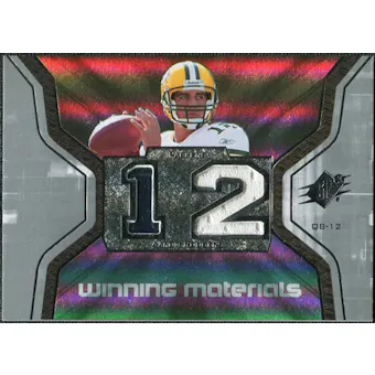 2007 Upper Deck SPx Winning Materials Jersey Number #WMAR Aaron Rodgers