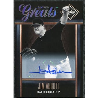 2011 Panini Limited Greats Signatures #2 Jim Abbott Autograph 463/499
