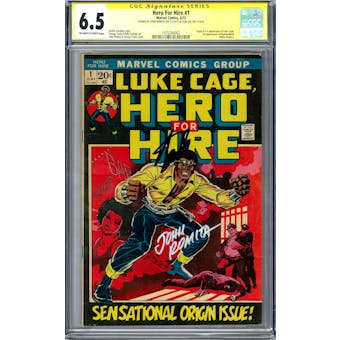 Hero For Hire #1 CGC 6.5 Stan Lee Signature Series (OW-W) *1575264002*
